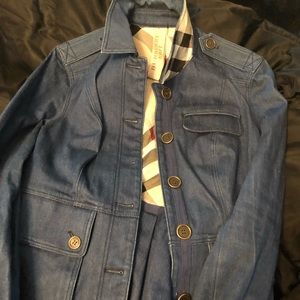 Burberry denim peplum jacket
